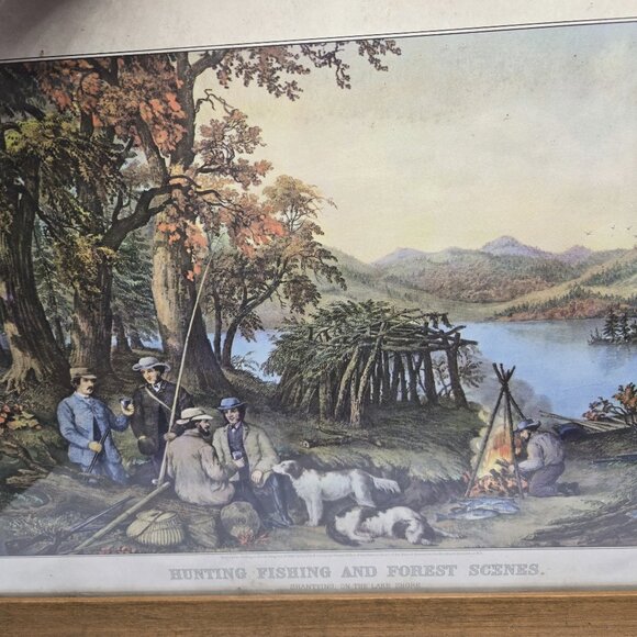 HUNTING FISHING AND FOREST SCENES by Currier & Ives - Picture 2 of 7
